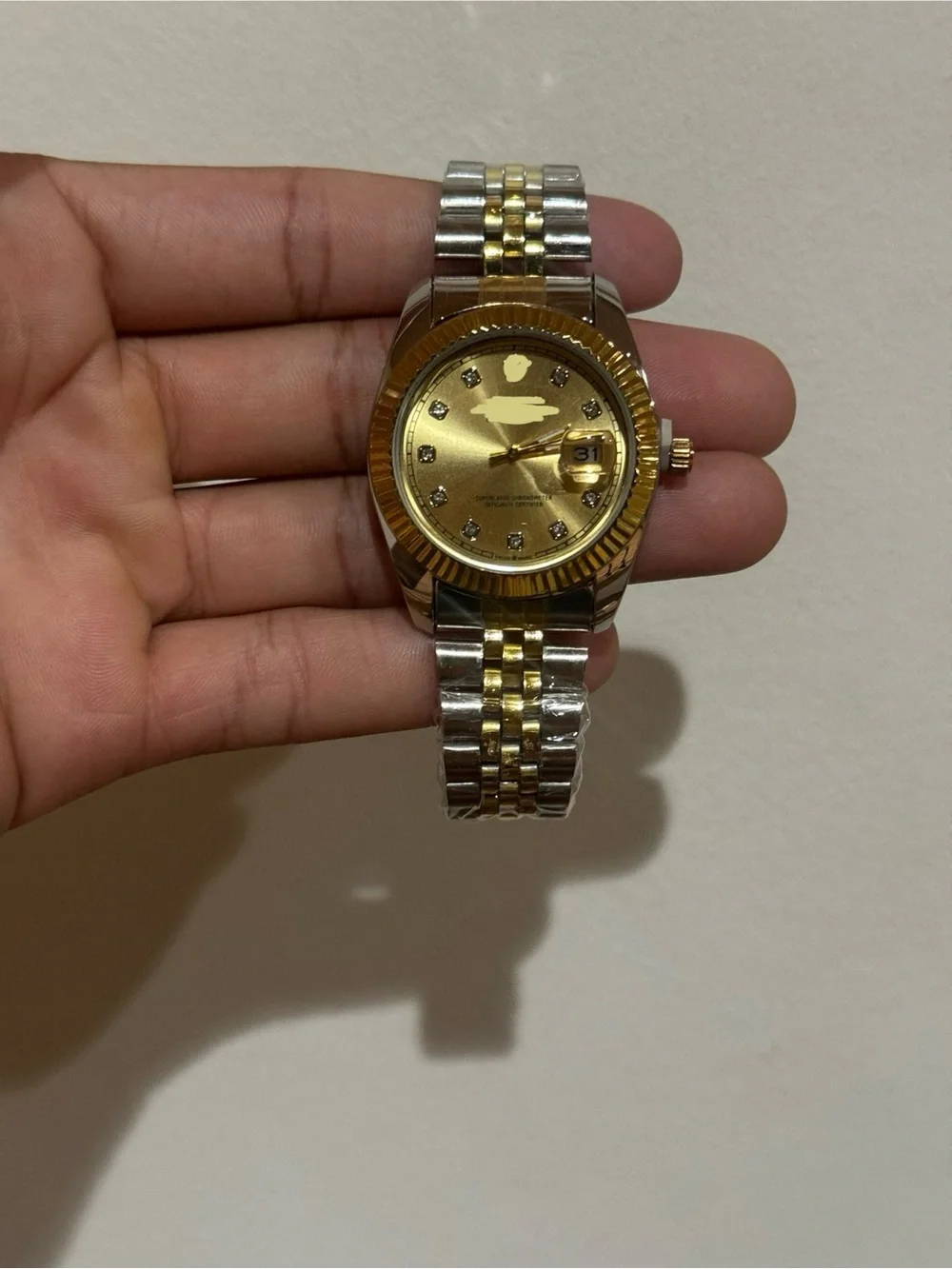 Men's Gold-Tone Stainless Steel Dress Watch